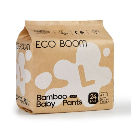Eco Boom Pants De Bambú - Braguita Pañal - Pure L, 24 unidades