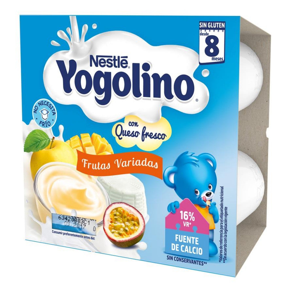 Nestlé Yogolino Frutas Variadas con Queso Fresco 4X100 gr