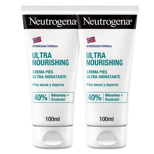 Neutrogena, Crema Ultra-Hidratante Para Pies Secos, Talones Agrietados Pack De 2 X 100Ml