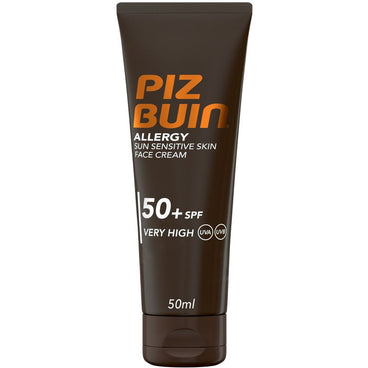 Piz Buin Allergy Protector Solar Facial Spf 50,  Protección Muy Alta Para Pieles Sensibles Rápida Absorbción, 50 Ml