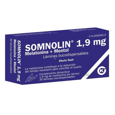 Somnolin Melatonina + Menta 1.9 mg, 30 Láminas
