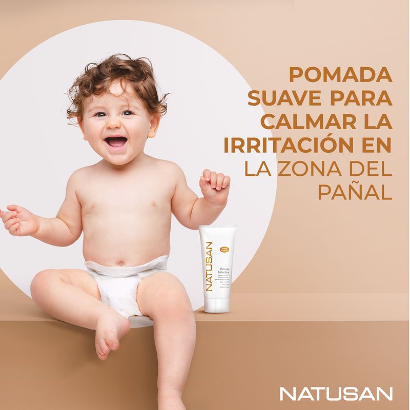 Natusan Crema Para Bebé Para La Zona Del Pañal, Alivia Irritaciones, Hipoalergénica, 75G