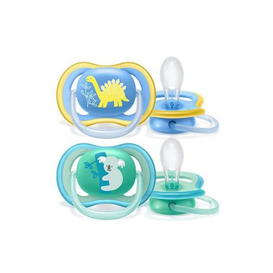 Avent Pack 2 Chupetes Silicona Ultra Air Decorados +18 Meses