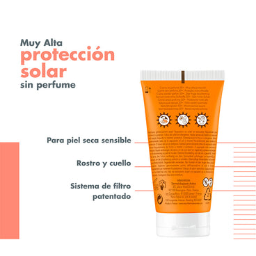 Avene SPF 50+ Crema Muy Alta Protección Sin Perfume 50 ml