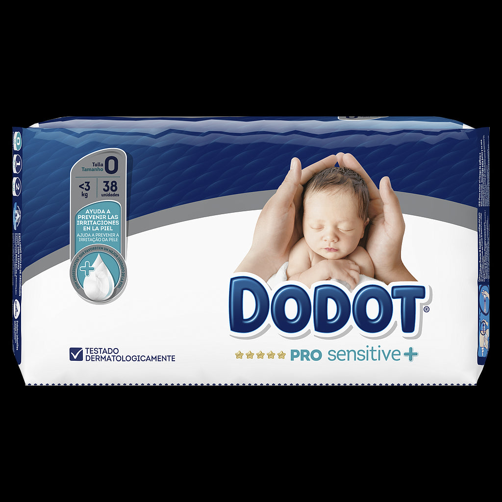 Compra Dodot Pro Sensitive Pañales Talla 0 (Hasta 3 Kg) 38 unidades al  mejor precio.