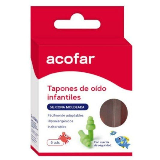 Acofar Tapones Oído Silicona Moldeable Infantil 6 unidades