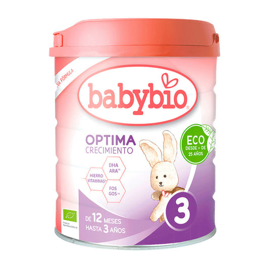 Babybio Optima 3 Leche de Vaca 12-36 Meses - 800g