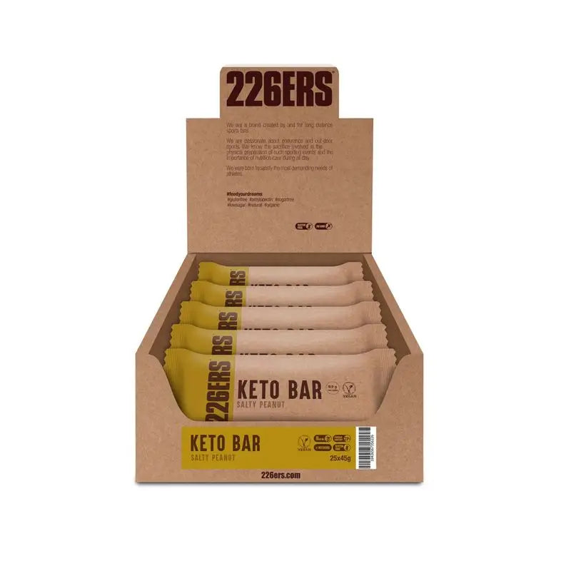 226Ers Keto Bar Barrita Proteica Cacahuete Salado, 25x45 gr