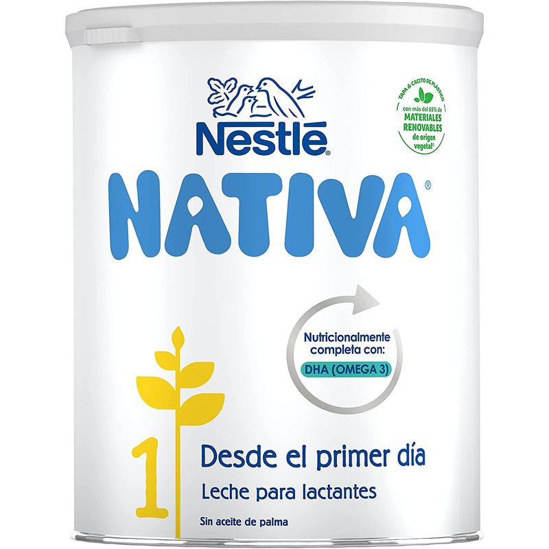 Nestlé NATIVA 1 Leche para bebés de 0 a 6 meses en polvo, fórmula