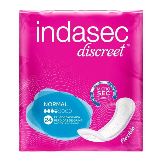 Indasec Discreet Normal Bolsa 24 unidades