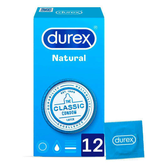 Durex Preservativos Originales Natural Plus, 12 unidades