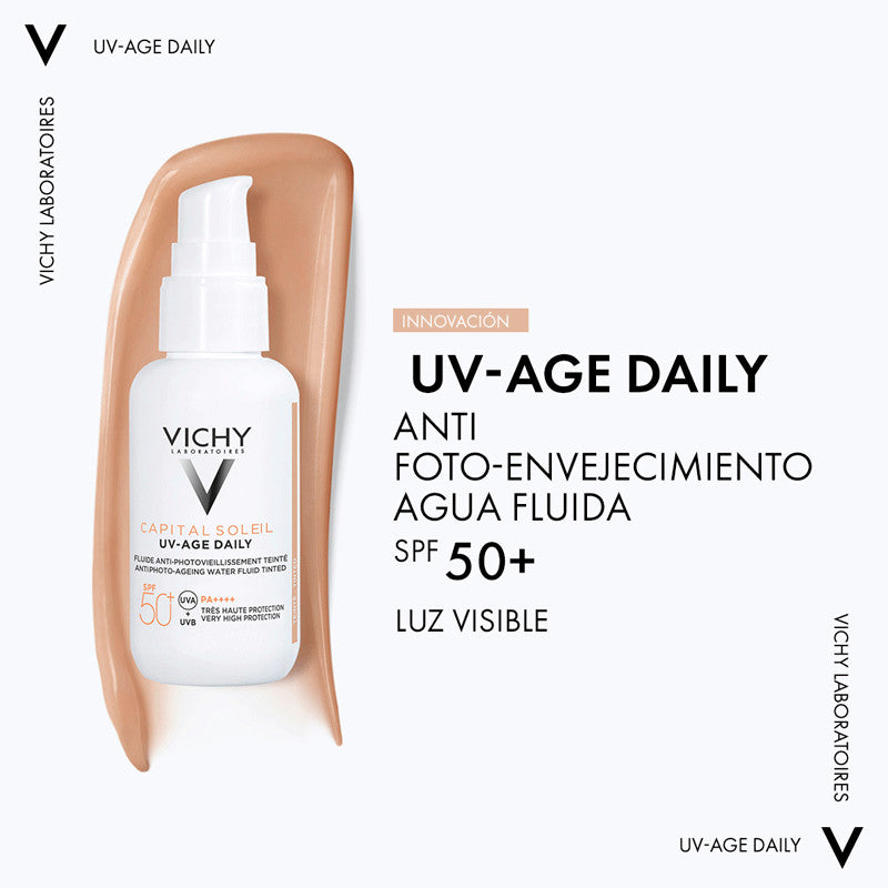 Vichy Uv-Age Daily con Color Water Fluid Antifotoenvejecimiento Uvb SPF 50+ Uva