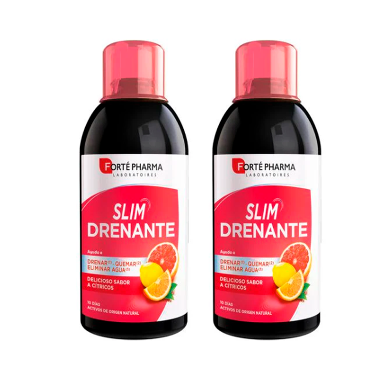 Forté Pharma Duplo Slim Drenante Sabor Cítricos, 2 x 500 ml