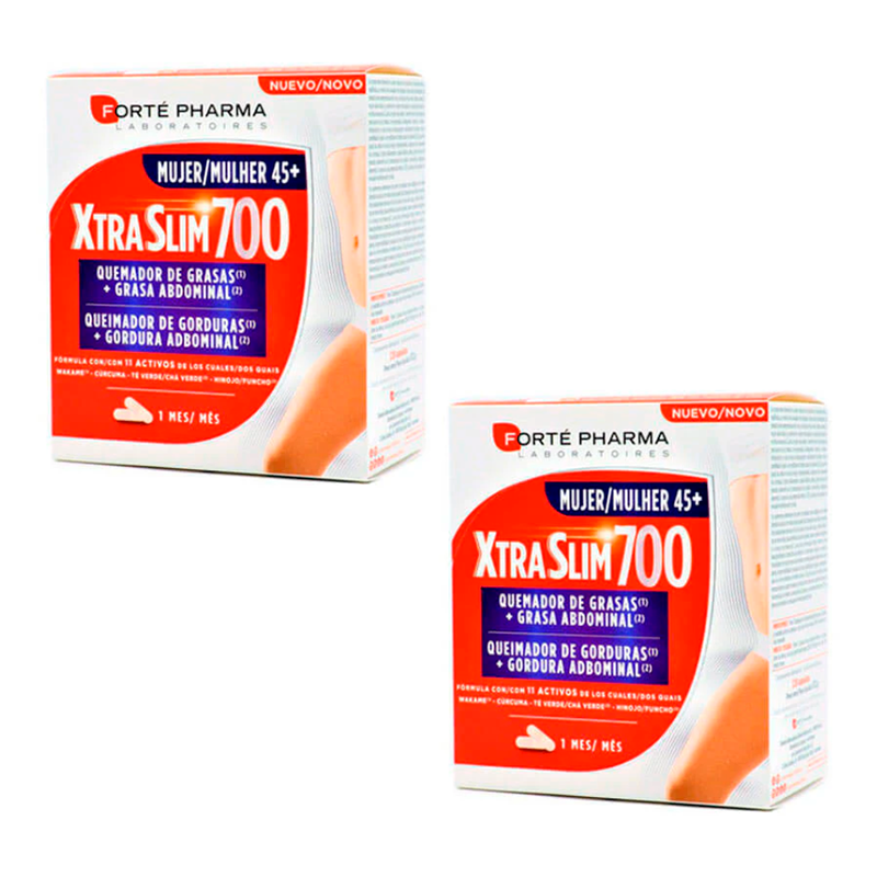 Forté Pharma Duplo Xtraslim700 Mujer Quemador de Grasas + Grasa Abdominal 2 x 120 cápsulas