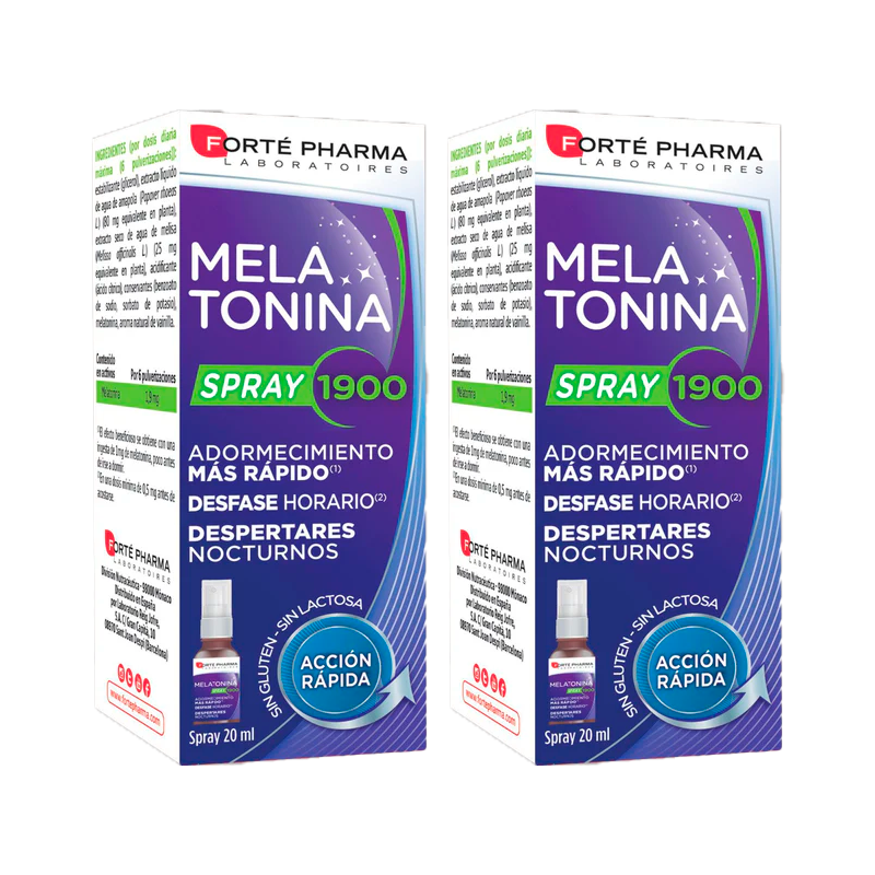 Forté Pharma Duplo Melatonina Spray 1900, 2 x 20ml