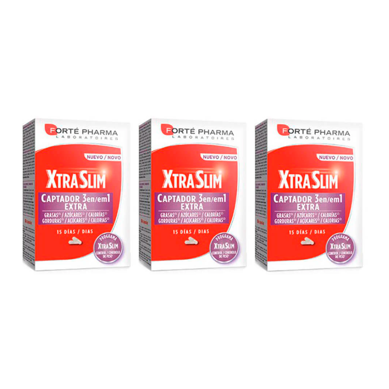 Forté Pharma Triplo Xtraslim Captador 3 En 1, 3 x 60 cápsulas