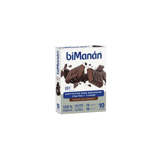 biManán Beslim Barritas de Chocolate Negro Fondant 10 unidades