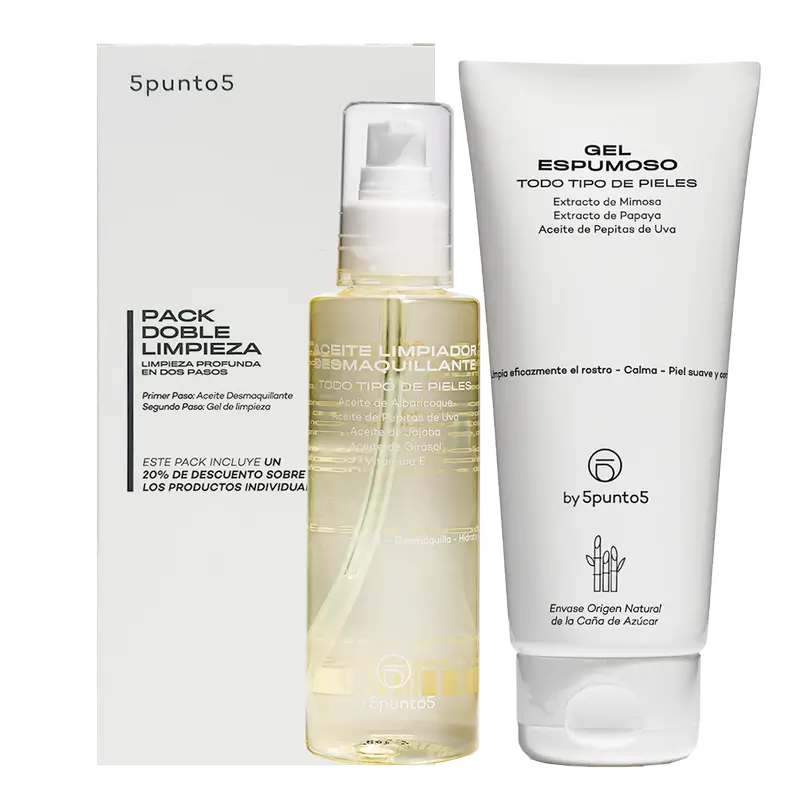 5Punto5 Pack Doble Limpieza Pieles Normales/Secas, 360 gr