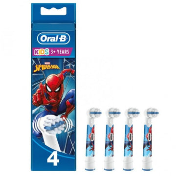 Oral-B Braun Recambios Cepillo Eléctrico Spiderman, 4 unidades