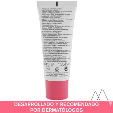 Uriage Roséliane Cc Cream Spf30 Crema Con Color Piel Sensible, Con Rojeces, Rosácea E Hiperreactiva , 40 ml