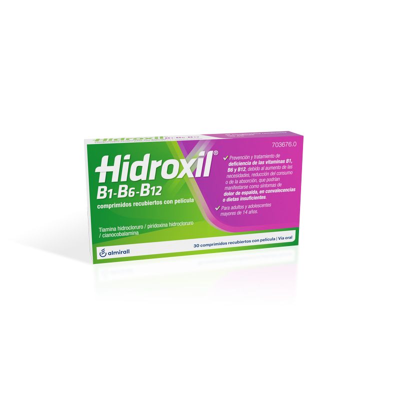 Hidroxil B1 B6 B12, 30 Comprimidos Recubiertos