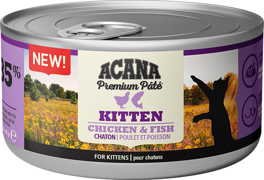 Acana Feline Premium Pate Kitten 24X85Grs comida húmeda para gatos