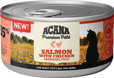 Acana Feline Premium Pate Salmon Y Pollo 24X85Grs comida húmeda para gatos