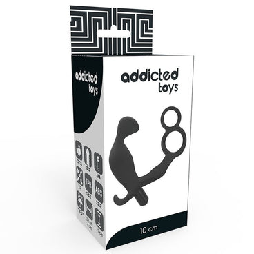 Addicted Toys  Plug Anal Con Anilla Doble Pene Y Testiculos Negro