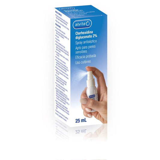 Alvita Clorhexidina Digluconato 2% Spray Antiséptico, 25 ml