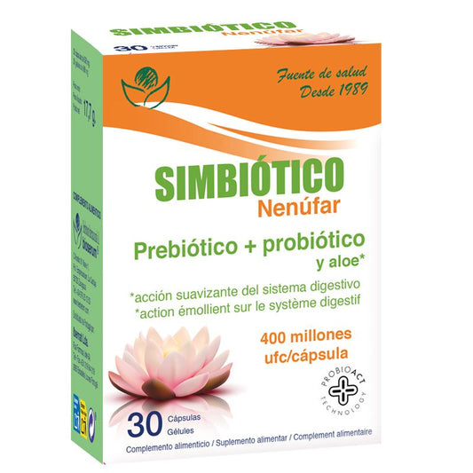 Bioserum Simbiotico Nenufar Prebiotico+Probiotico , 30 cápsulas