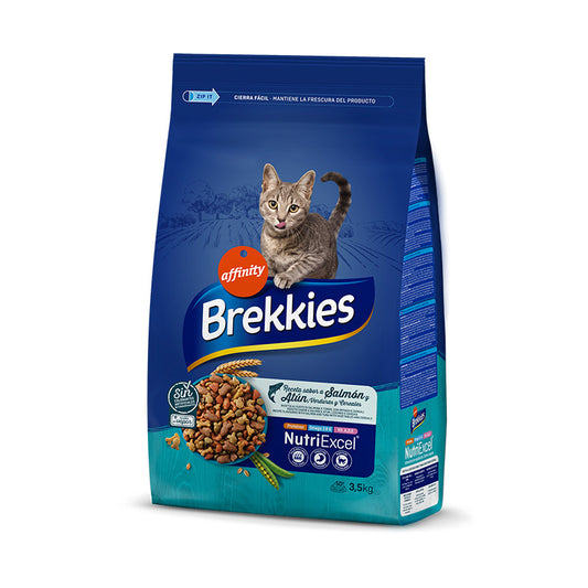 Brekkies Excel Feline Adult Receta Salmon, 3,5 kg, pienso para gatos