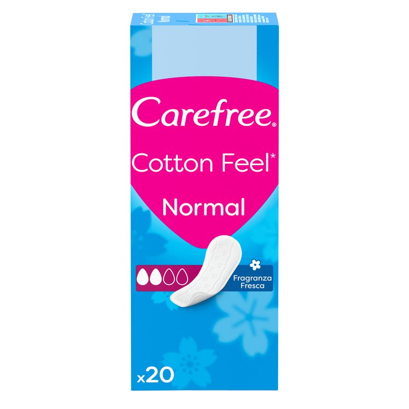 Carefree Cotton Feel Normal Fragancia Fresca 20Uds