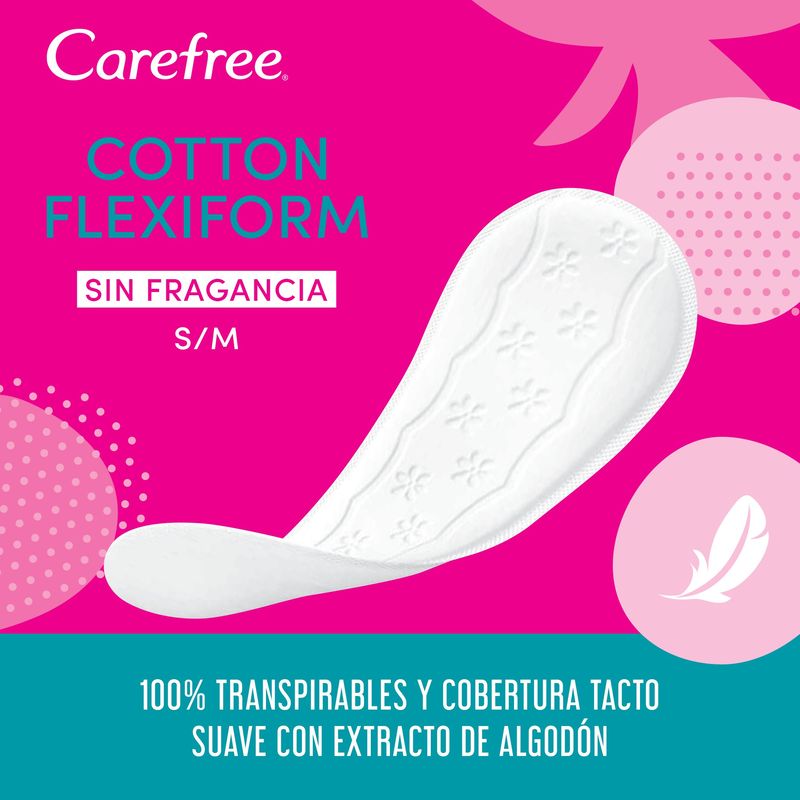 Carefree Cotton Feel Normal Sin Fragancia 56Uds