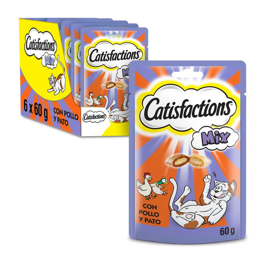 Catisfactions Feline Mixto Pollo Pato Caja 6X60Gr