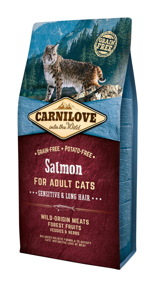 Carnilove Feline Adult Salmon Sensitive Long Hair 6Kg pienso para gatos