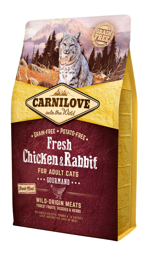 Carnilove Feline Adult Fresh Pollo Conejo 2Kg pienso para gatos
