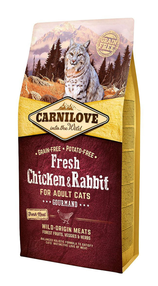 Carnilove Feline Adult Fresh Pollo Conejo 6Kg pienso para gatos