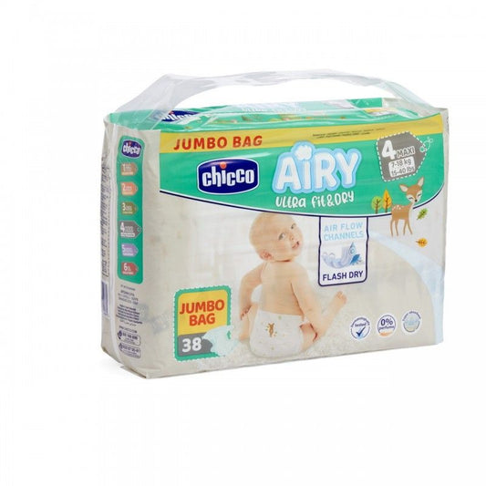 Chicco Pañales Jumbo Pack Airy Maxi 7-18Kg 38 Ud