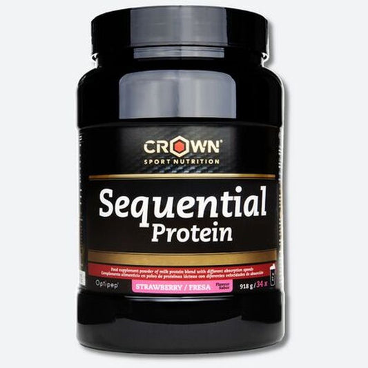 Crown Sport Nutrition Sequential Protein Fresa (Recuperador Nocturno) , 918 gr (34 porciones) 
