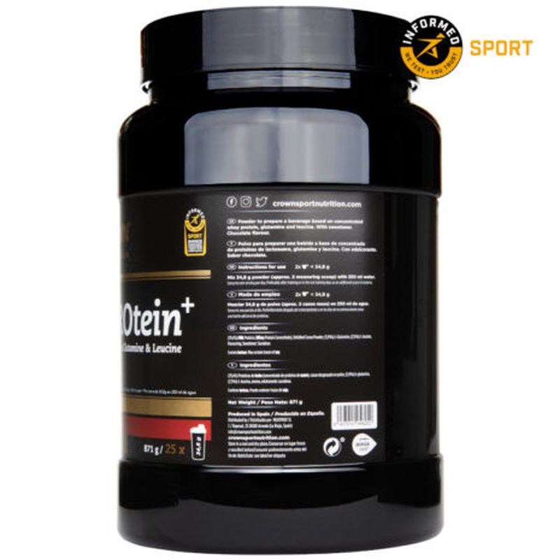 Crown Sport Nutrition Whey Protein + Chocolate   , 871 gr (25 porciones) 