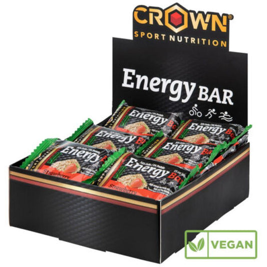 Crown Sport Nutrition Energy Vegan Bar Strawberry , 12 x 60  gr