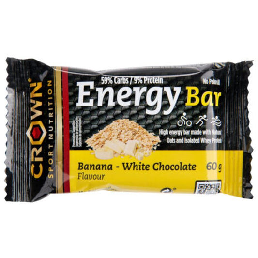 Crown Sport Nutrition Energy Bar Banana Chocolate Blanco , 60 gr