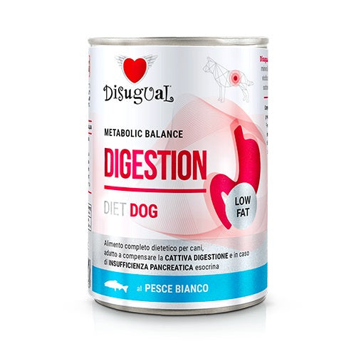 Disugual Diet Dog Digestion Low Fat Pescado Blanco 6X400Gr