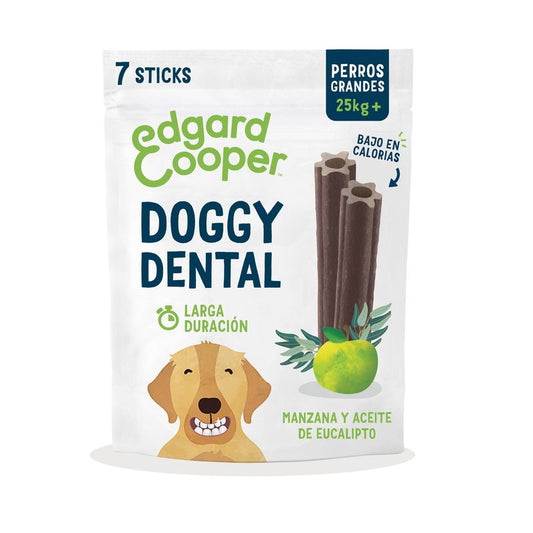 Edgar & Cooper Snack Dental Para Perros 8x255g Adult  Manzana y Eucalipto Grande