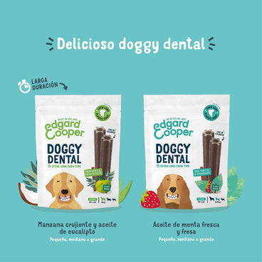 Edgar & Cooper Snack Dental Para Perros 8x255g Adult  Manzana y Eucalipto Grande