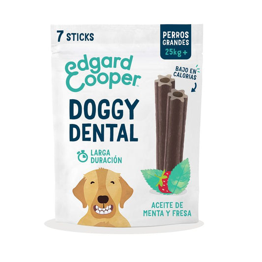 Edgar & Cooper Snack Dental Para Perros 8x255g Adult  Fresa y Menta Grande