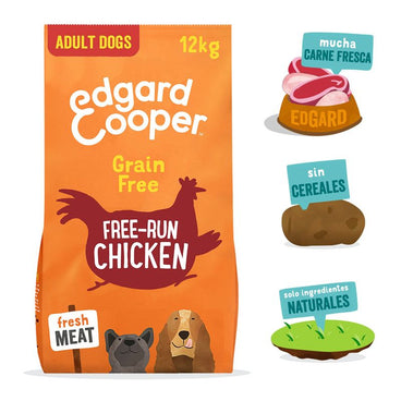 Edgar & Cooper Pienso Para Perros 12kg Pollo De Granja, Mango, Arándanos Negros, Manzana Y Zanahoria Frescos