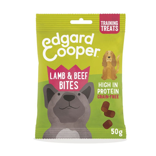 Edgar & Cooper Premios Para Perros 15x50g Grain-Free Con Cordero, Ternera, Pera Y Manzana