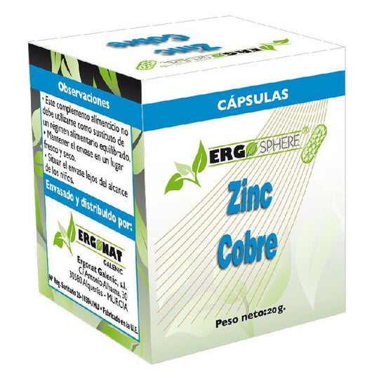 Ergosphere Zinc + Cobre , 50 cápsulas   