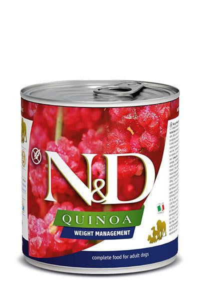 Farmina N&D Dog Quinoa Weight Management Caja 6X285Gr, comida húmeda para perros